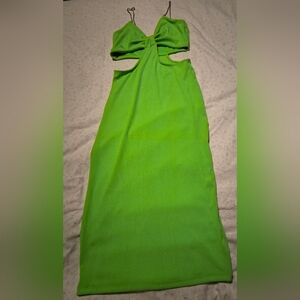 Almost Famous Bright Green Pencil Dress